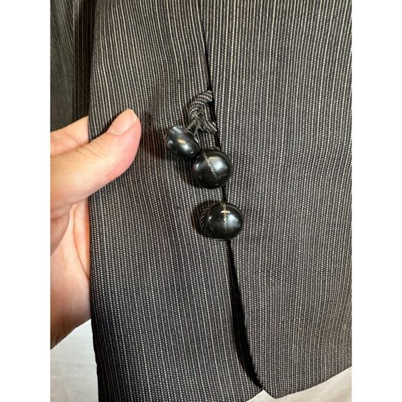 CLASSIQUES ENTIER sz 6 Womens Jacket BLAZER wool blend Brown Stripe A49 - Picture 6 of 8